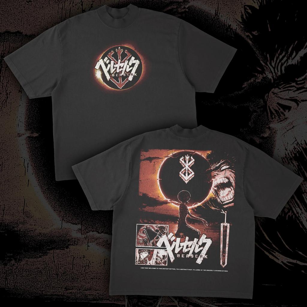 Men's T-shirt Berserk Anime Graphic Oversized Y2k Cotton T-shirts Man Women T-shirt Hip Hop Casual Short Sleeves Men's Clothing