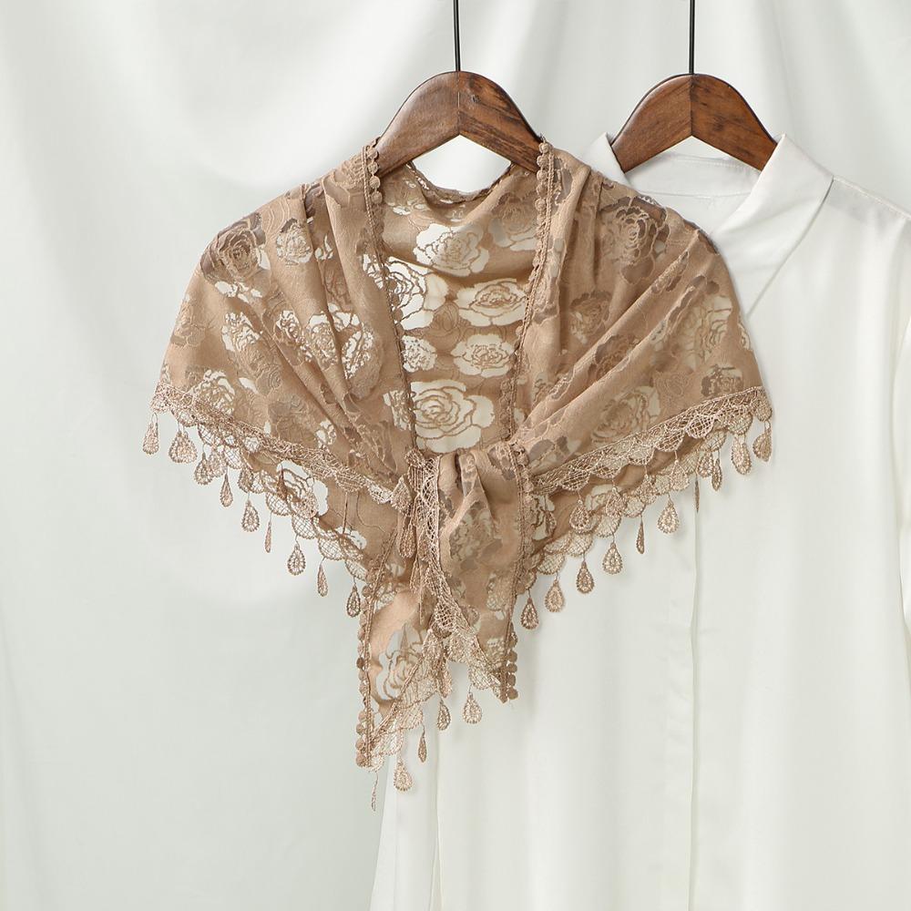 Cape Lace Scarf Veil Headband Cloak Hip Scarf Elegant Lace Triangle Scarf  Ladies хаки