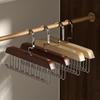 Solid Wood Multifunctional Hanger: 8 Hooks for Camisoles, Bras, Ties, Bags & Drying