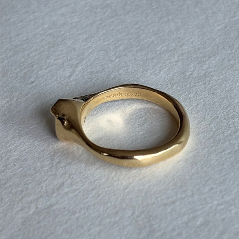 eveningbell [silver925] Wavy heart ring (gold)