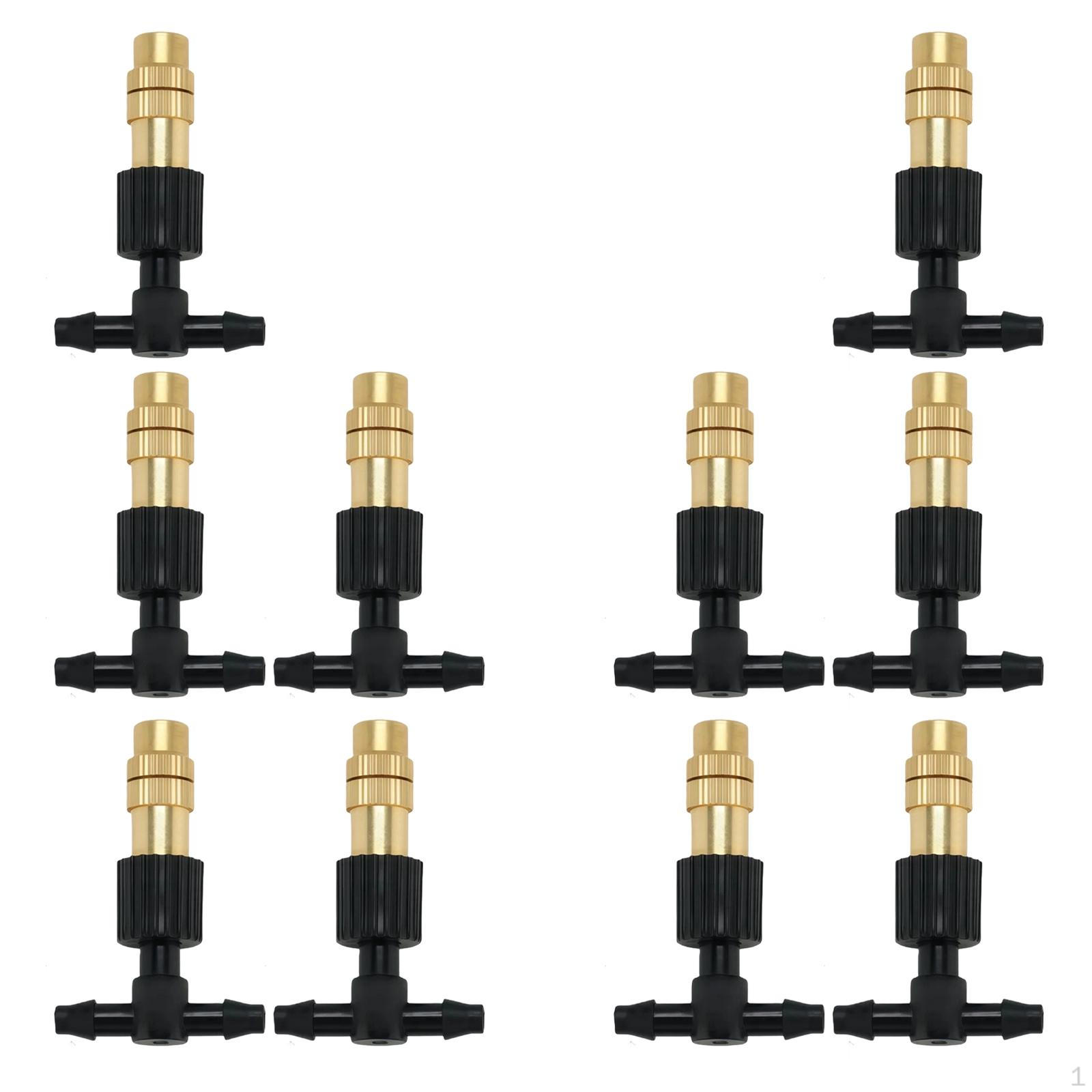

Multi-way Atomizing Nozzle, Adjustable Spray Nozzles, Micro Drip Emitters for Garden. 10PCS