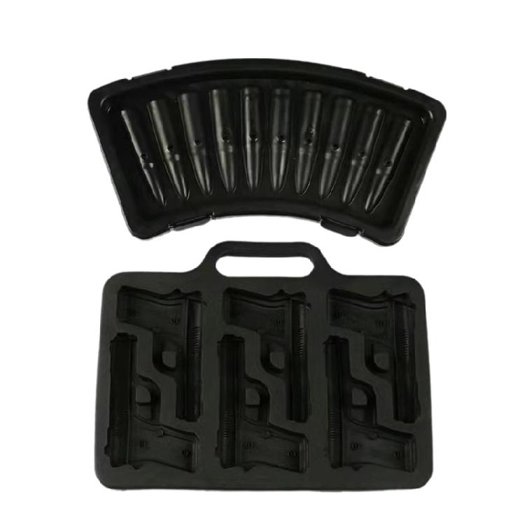 SiIicone Ice Cube Maker Handgun/Slug Shaped Ice Cube Moulds DIY Ice Tray