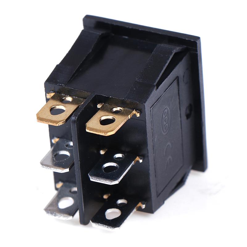 1PCS Rocker switch belt cat-eye switch two gang switch double switch