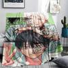 1PC Summer Hikaru Died Print Flannel Blanket, High Quality Comfortable for All Seasons, Home Decor, Warmth and Comfort, Perfect for Christmas Gifts201