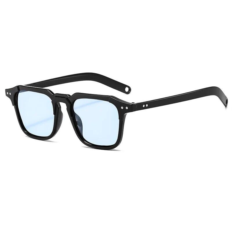 high-quality new splicing meter nail square sunglasses Fashion men hip hop glasses retro sunglasses women