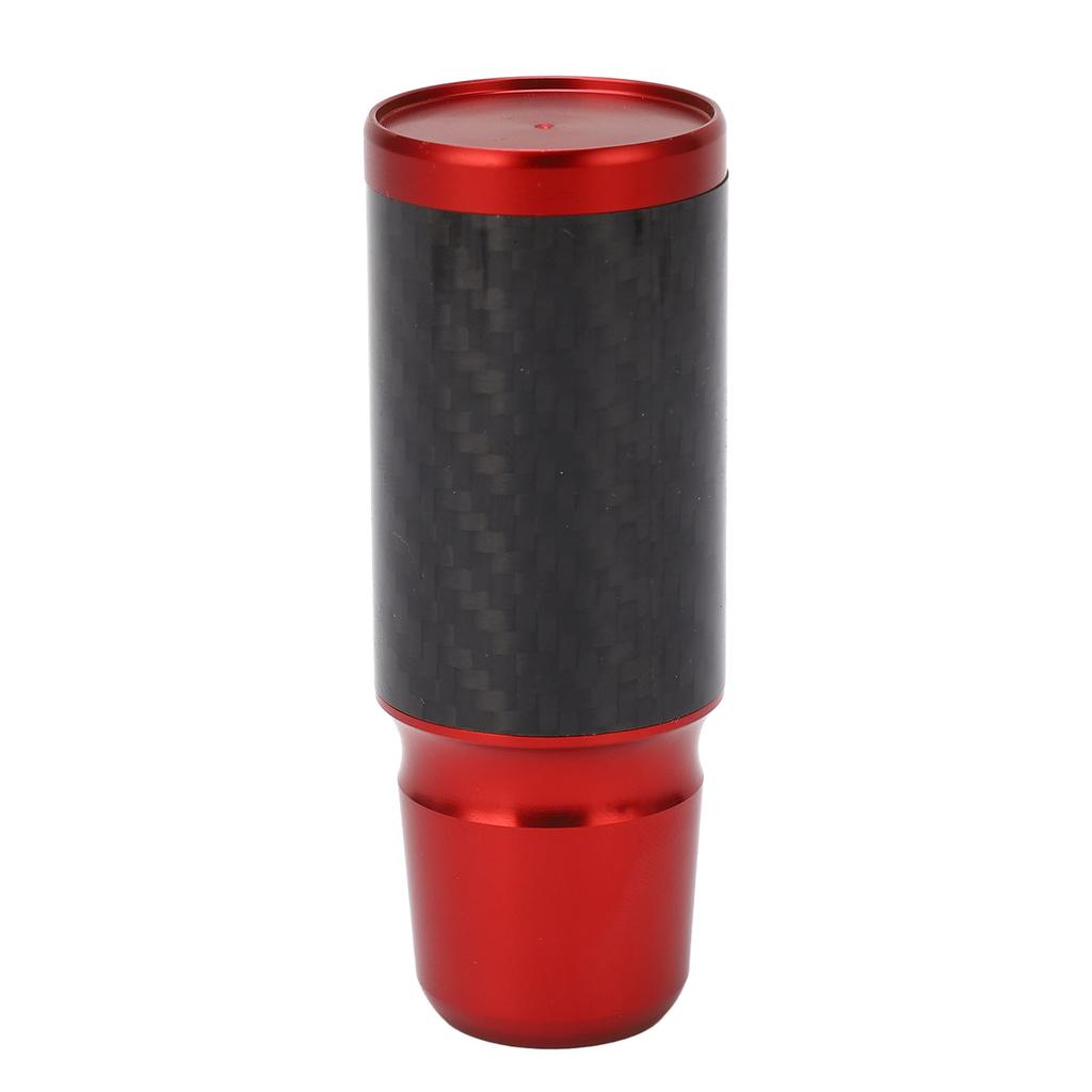 5 6 Speed Manual Gear Shifting Lever Knob Carbon Fiber Transmission Shifter Head with 3 Adapters for Vehicle