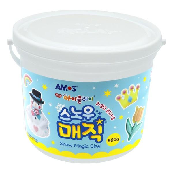 

Пластилин для младенцев Amos Bouncy iClay Snow Magic, Белый, 600г, Корейские игрушки