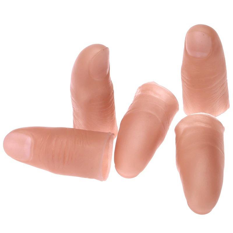 Wholesale 5Pcs Fake Soft Thumb Tip Finger Close Up Stage Magic Trick