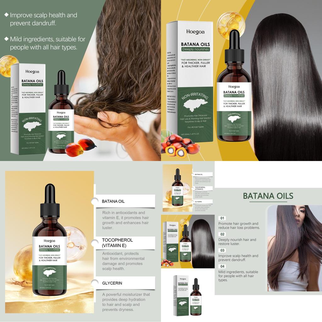 Hoegoa Batana Oil Nourishing Hair Care Oil For Strong And Smooth Hair Scalp Treatment