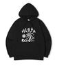 Aloha Oversized Fleece-Lined Printed Hooded Sweatshirt