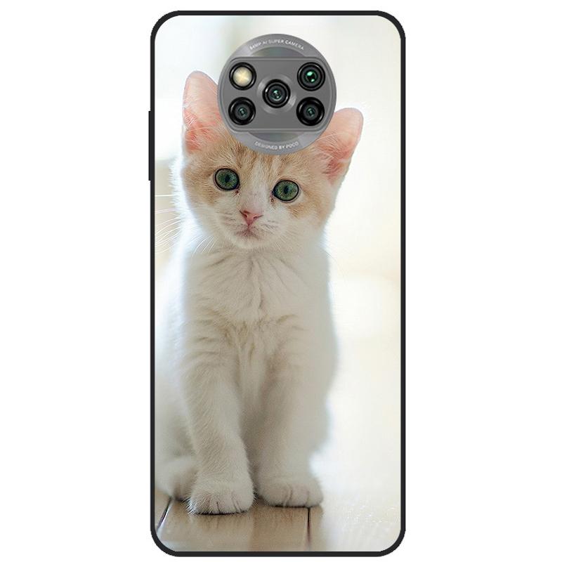 For Xiaomi Poco X3 Pro Case Silicone Soft Cat Phone Cover for Poco X3 NFC Case TPU Black Funda for Poco X 3 NFC PocoX3 Pro