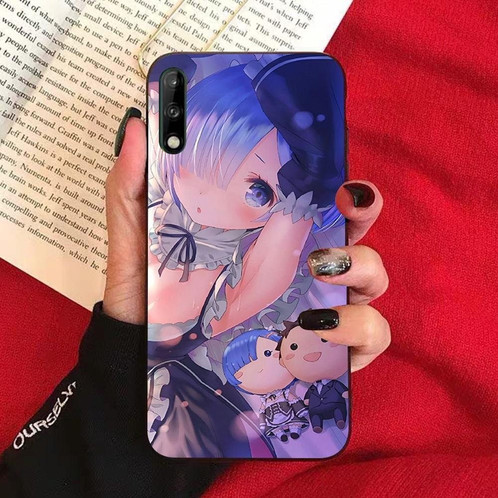 ReZERO Ram Rem Phone Case For Huawei Honor 10 Lite 9 20 7A 9X 30 50 60 70 Pro Plus Soft Silicone Cover
