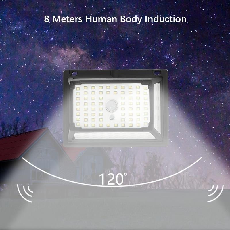Solar Light Outdoor 190 LEDS Motion Sensor Lamp 3 Mode Clip On Flood Light Solar Security Light Waterproof for Patio Yard Garage