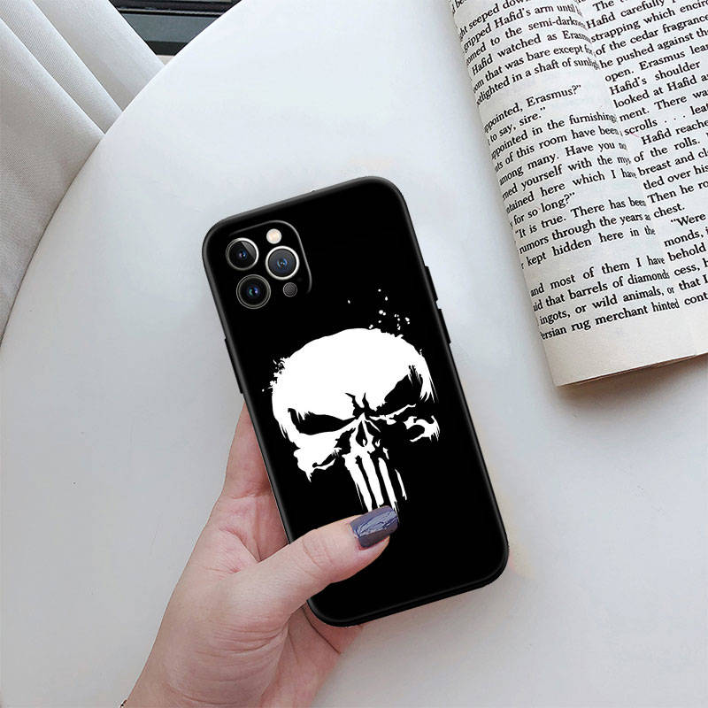 

JO54 Чохол для телефону The Punisher для iPhone 7 8 11 12 13 14 15 16 16E XS Pro Max XR X SE Samsung S20 S21 S22 S23 S24 FE Ultra Plus Lite S21S A55 Samsung S24 Ultra капрі