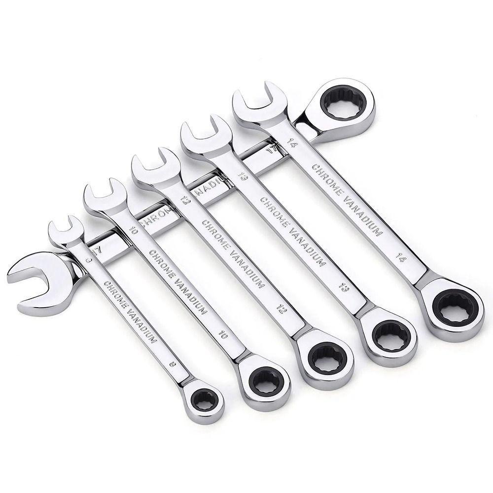 1Pcs Metric Ratchet Wrench Car Bicycle Repair Tool Nut Hand Tool Durable Ratcheting Socket Spanner