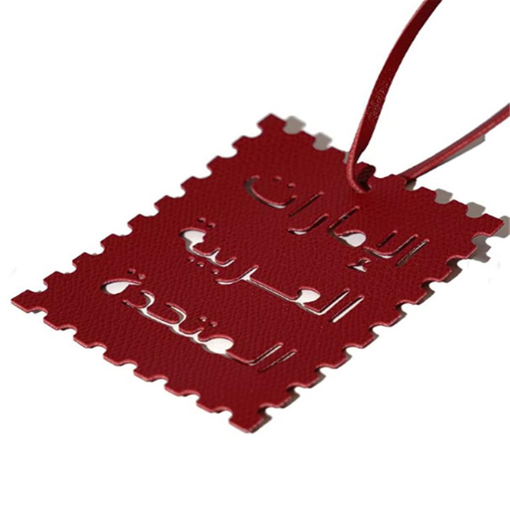 Stylish Arabic Letter Keychain PU Leather Charm Hanging Pendant Decoration for Bags Keys Trendy Accessory