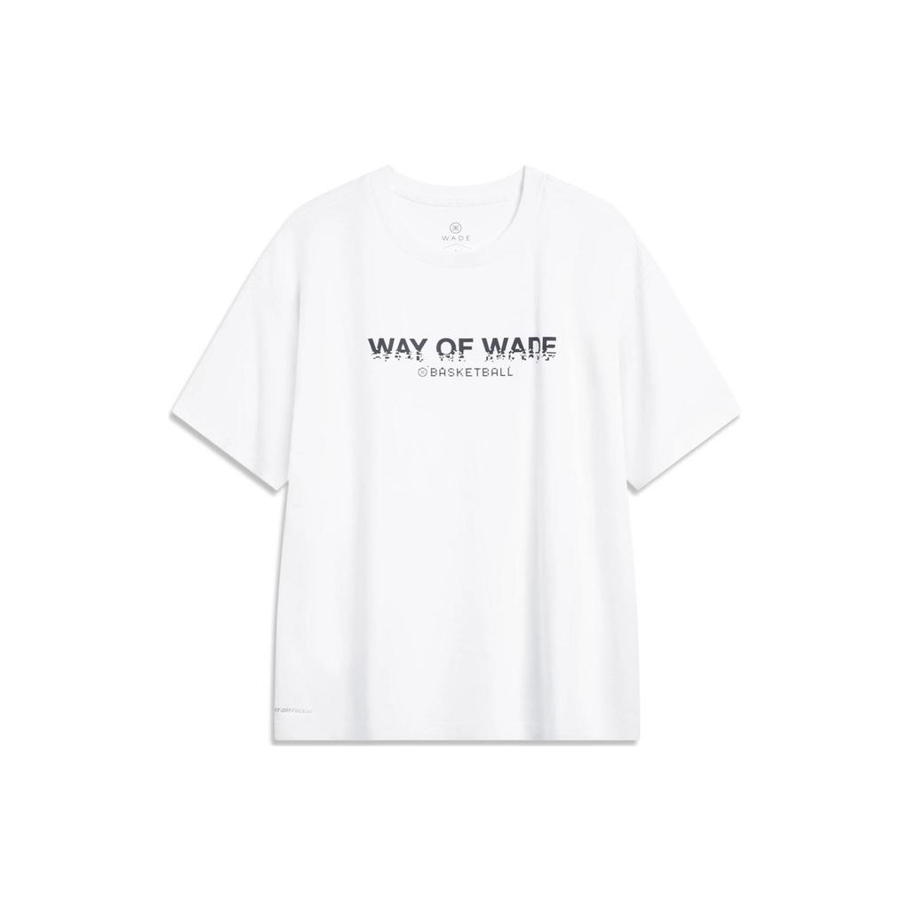 Li-Ning Wade Series Letter Print Ice Feel Short Sleeve T-Shirt Men Tops White AHST325-2