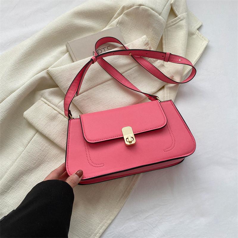Women s 2023 New Summer Street Style Trendy Crossbody Bag With Minimalist Design розовый