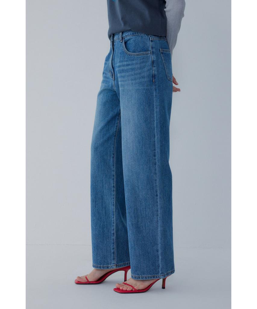 Bobeu Semi-Wide Denim Pants_Blue 7156255006