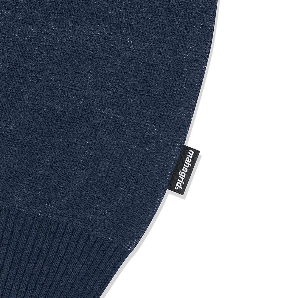MAHAGRID College Logo Half Knit Navy(Mg2Dmmk601A)
