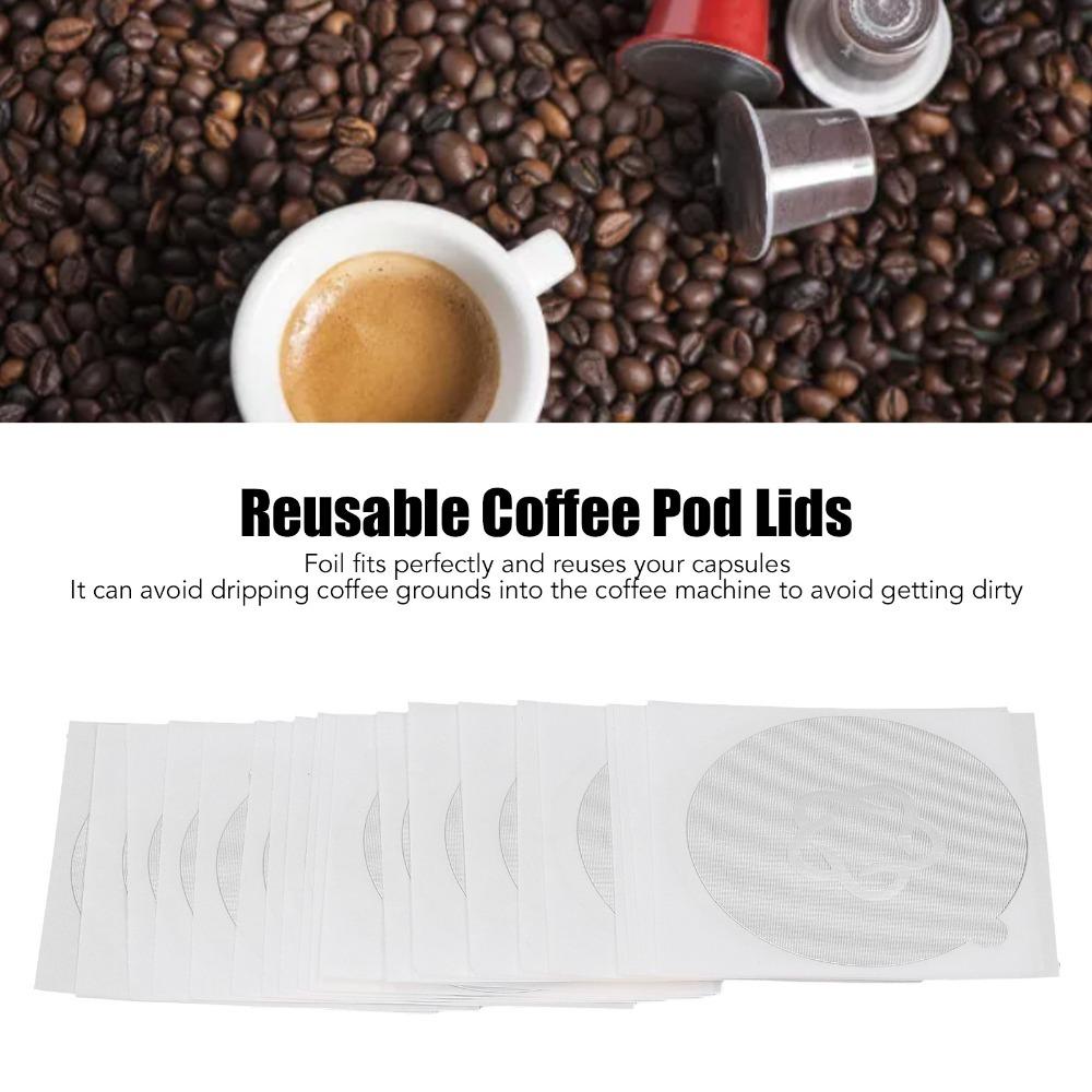 50 PCS set Aluminum Foil Material Aluminum Foil Sealing Stickers For Reusable Capsules