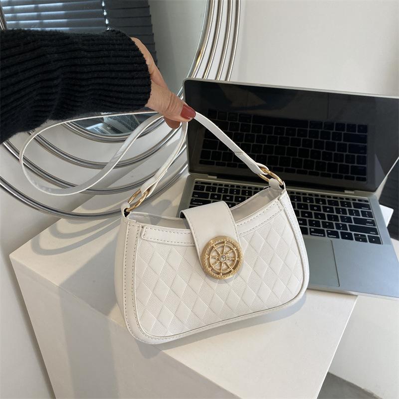 Small Fashion Bag Women S Winter Newest Underarm Bag Retro Color Contrast Handbag Women S Versatile Commuter Shoulder Bag