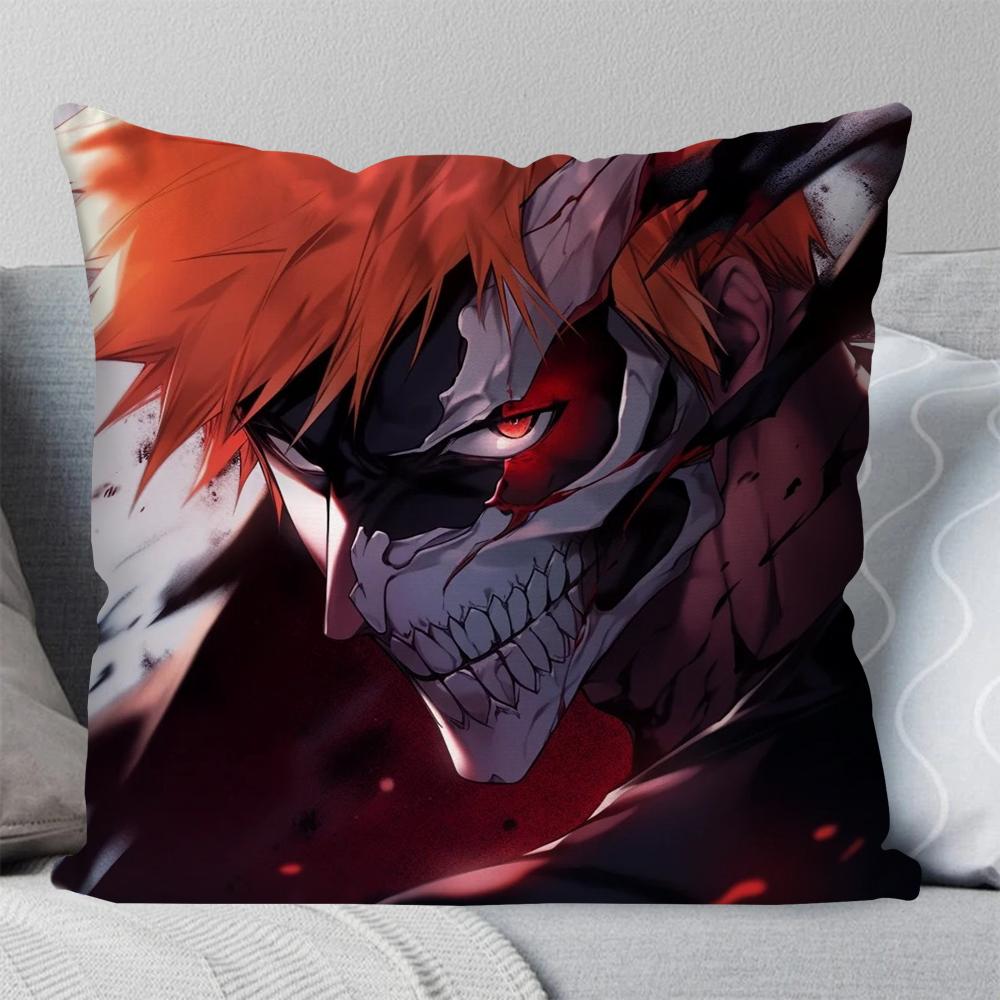 Kurosaki Ichigo Anime Bleach Pillow Case Square Pillow Bedroom Sofa LeisureComfort Cushion Car Living Room Home Decoration 40X40