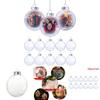 Christmas Ornament Ball With Modern Art Style In 6cm Transparent Plastic For Holiday Decor
