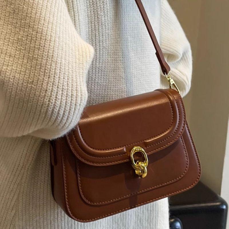 Niche Foreign-style Messenger Women's Bag, New Versatile Retro Small Square Bag, High-end Commuter Shoulder Bag