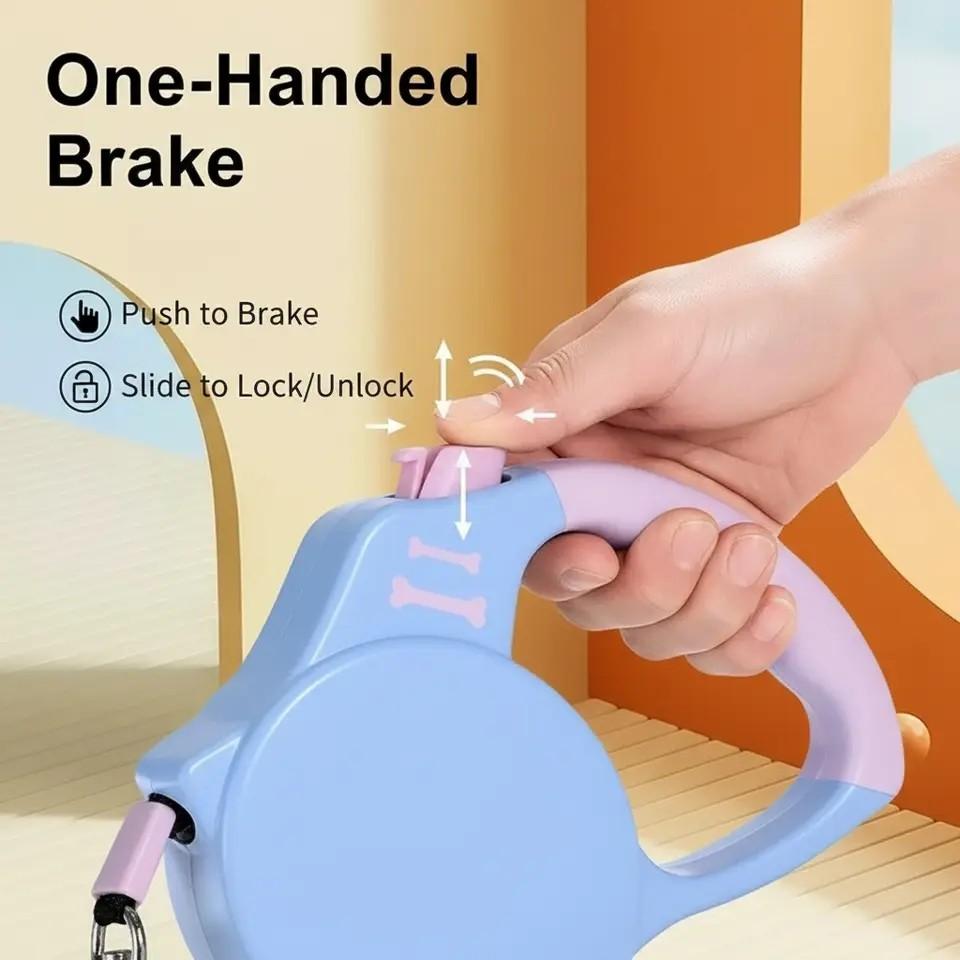 Lovely Retractable Dog Leash Small Medium Dogs Cats Automatic Durable Strong Pet Nylon Lead Walking Traction Roulette Pet Supplies