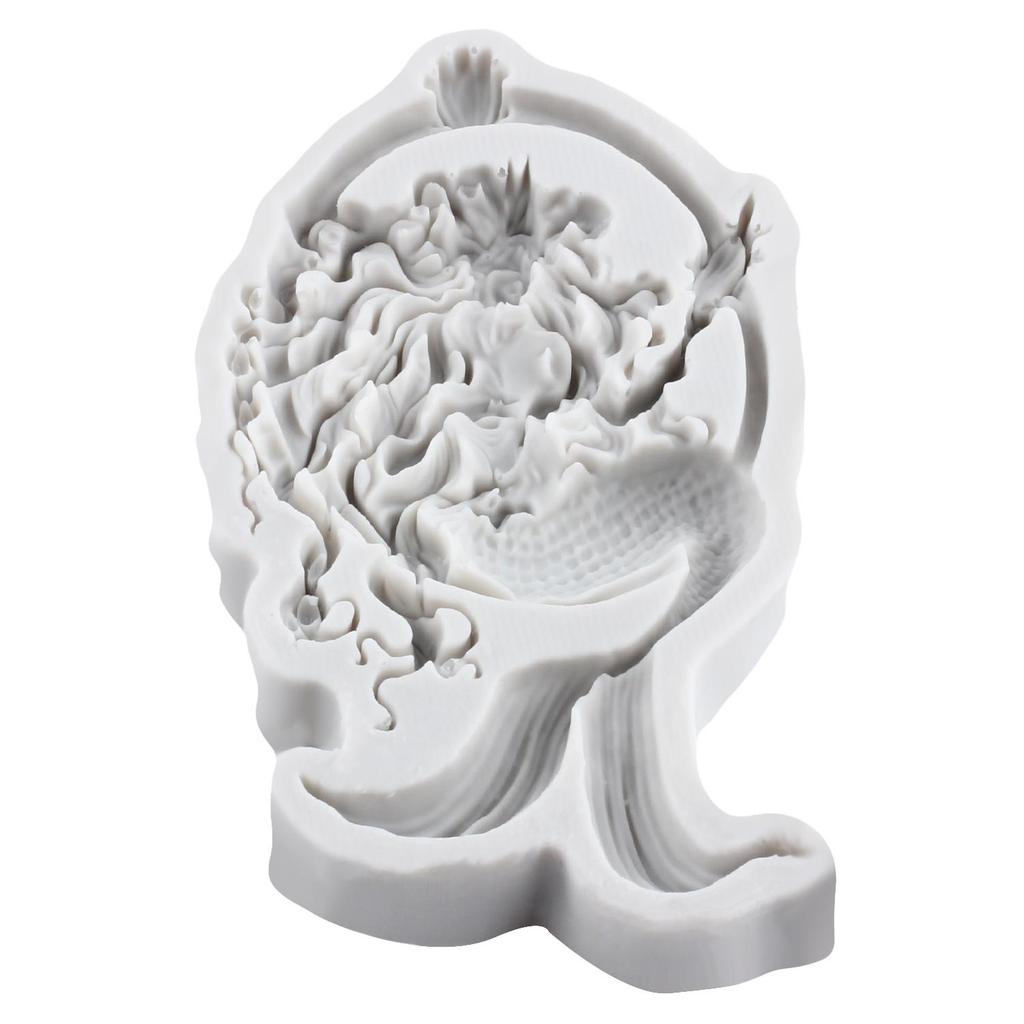Mermaid Silicone Molds Mermaid Princess Fondant Mold Cake Decorating Tools Cupcake Topper Candy Chocolate Gumpaste Mold