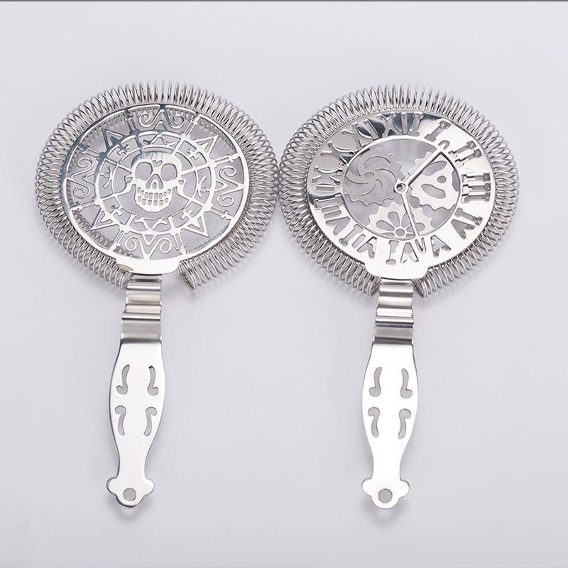 Skull And Mechanical Watch Bar Strainer Sprung Cocktail Strainer Stainless Steel Deluxe Strainer Bar Tools