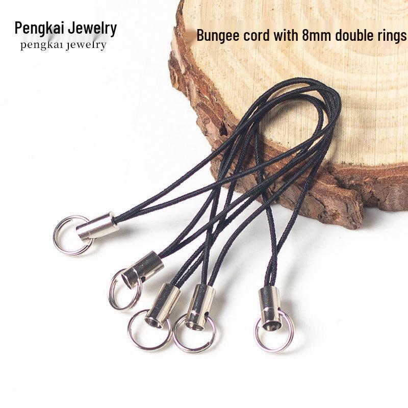 Elastic DIY Jewelry & Phone Lanyard with Lobster Clasp & Metal Tube