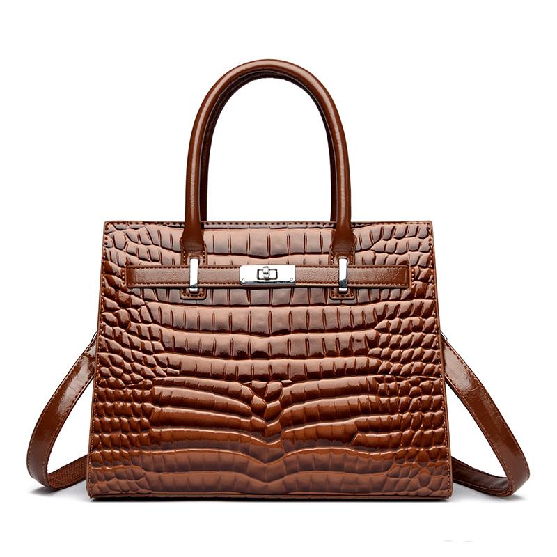 2026 New Crocodile Embossed Women Bag - Versatile Crossbody & Single Shoulder PU Leather Purse