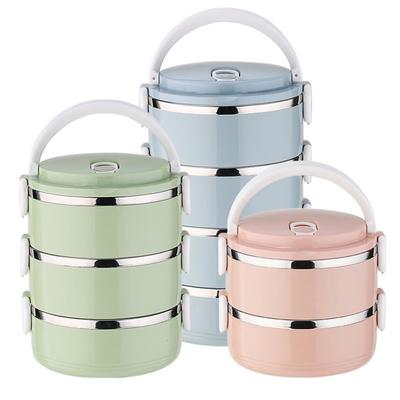 1pcs Stackable Stainless Steel Lunch Box Insulated With Handles  Portable Leak-Proof BPA-Free Bento Box for Adults Work, Picnic