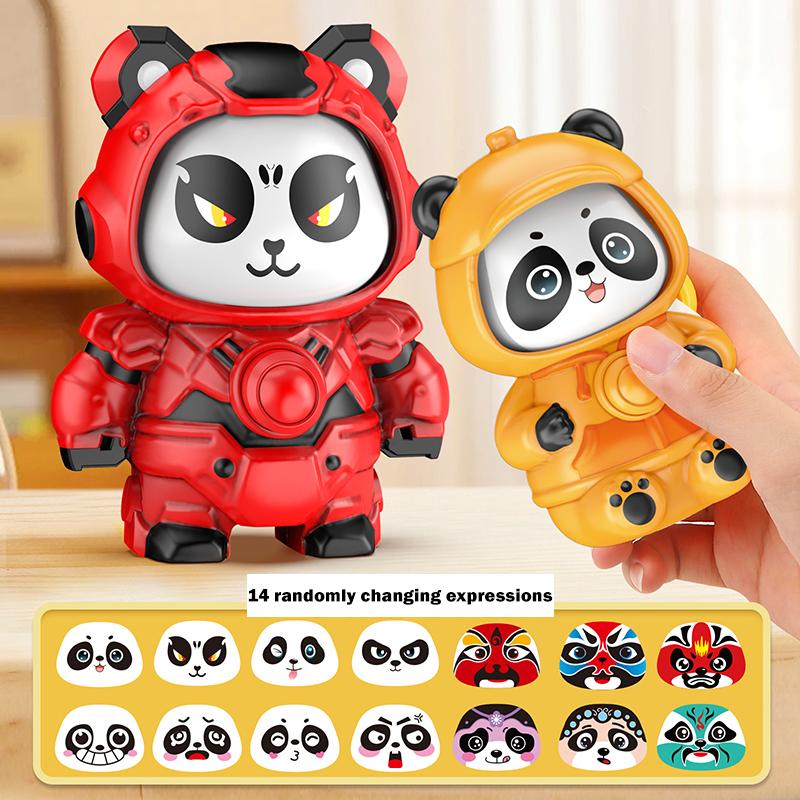Cartoon Cute Panda Face Changing Doll Creative Novelty Children's Fun Wacky Toy Kids Bag Decoration Pendant Birthday Gifts