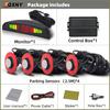 4 Parking Sensor Kit Rear Backup Radar Parktronic System Reverse Assist Distance Detection Vehicle Buzzer Voice Alarm Original