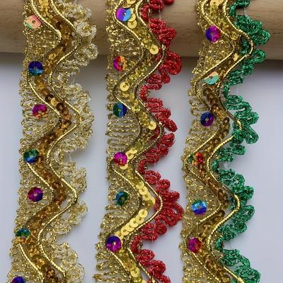 400cm/157in Each Bag Golden Silvery Silk Ribbons Webbing Handmake DIY Craft Lace Trims Dresses Curtain Wedding Dance Decoration Sewing Accessory