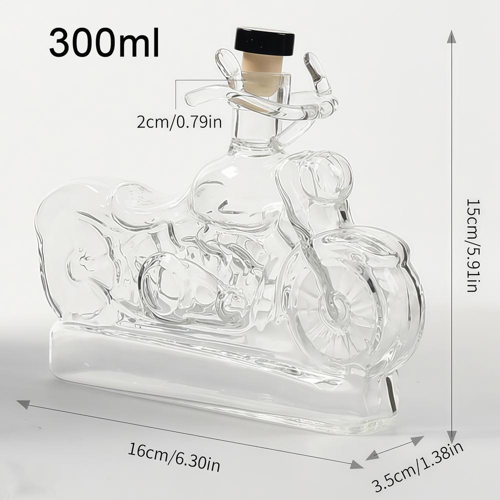 Whiskey Decanter Bottle 310ml Vintage Motorcycle Shape Liquor Decanter for Family Gathering Party Hotel Weddings Restaurant