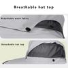 Mens Quick-Dry Fishing Bucket Hat with Detachable Neck Flap and Face Shield Large Brim Summer Sun Cap Removable Hat Top