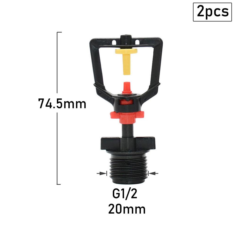 

2Pcs Greenhouse 360 Refraction Micro Nozzle Garden Drip Irrigation Misting System Hanging Humidifier Sprayer w 4/7mm Barb