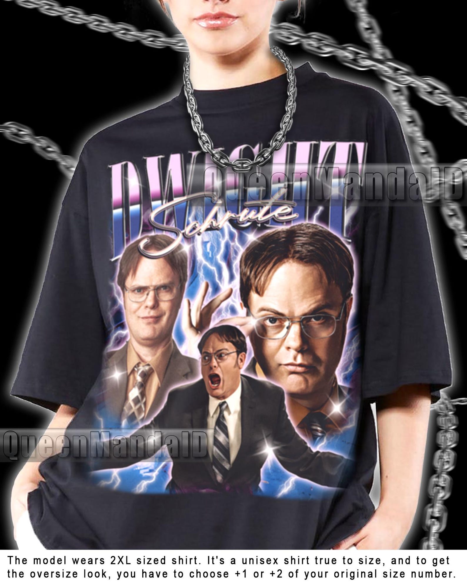Dwight Schrute Shirt Retro Fan Tee, The Office 90s Retro Style Prison Mike SweaT-Shirt R027 2XL