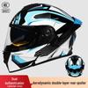 3C Certified Flip-up Dual Visor Full Face Helmet for Men & Women - All Seasons