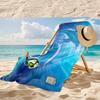 Magical Dolphin Underwater Beach Towel | Artistic Sea Life Graphic Print Throw for Summer Vacation, Swimming Pool & Ocean Lovers