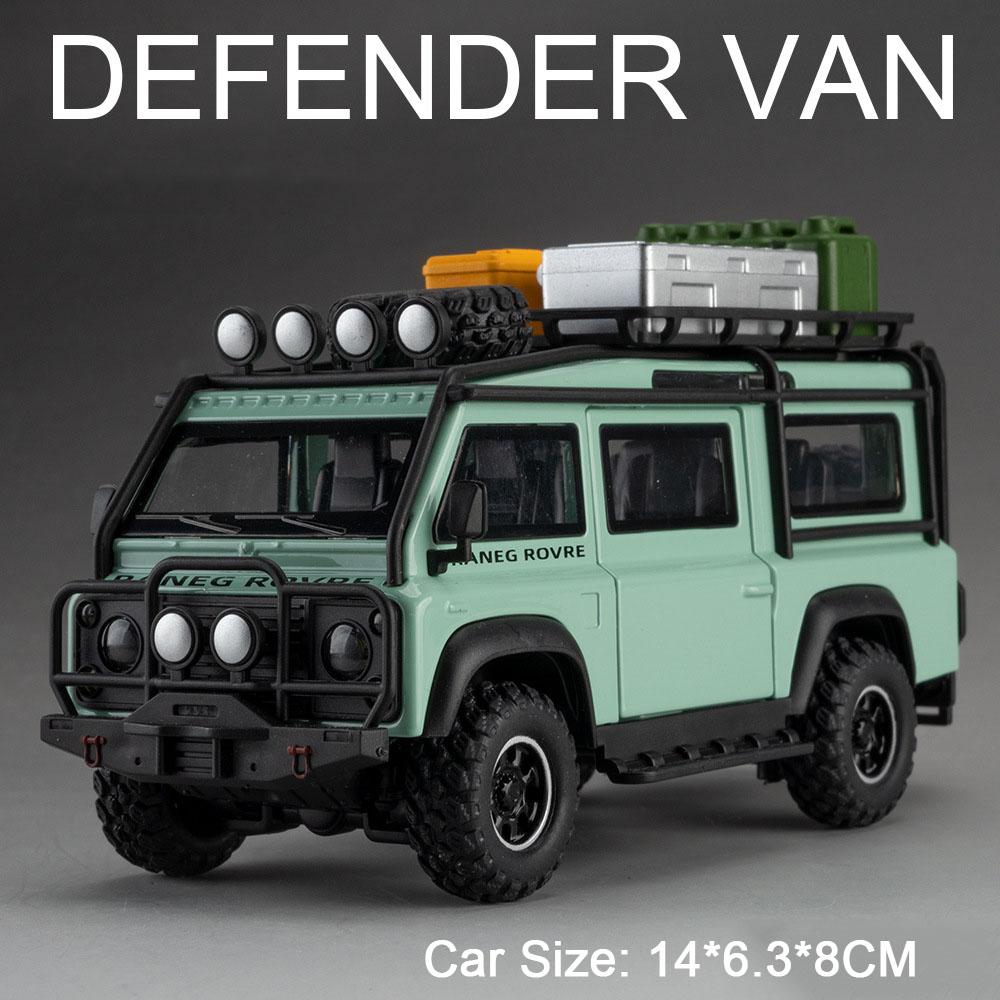 1:32 Scale Land Rover SV2025 Defender Car Model Toy Metal Body Rubber Tires Doors Opened Vehicles Models Boys Collectible Item