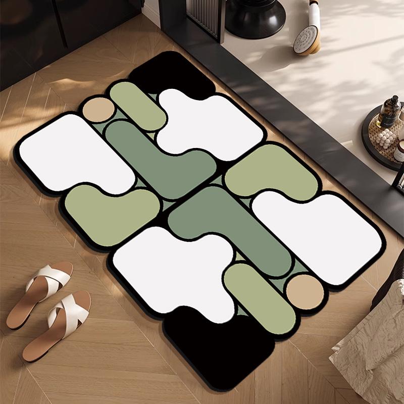 

Absorbent Diatomaceous Earth Bathroom Floor Mat - Minimalist, Dirt-Resistant, Easy-Clean Foot Mat for Entrance. 40*60cm