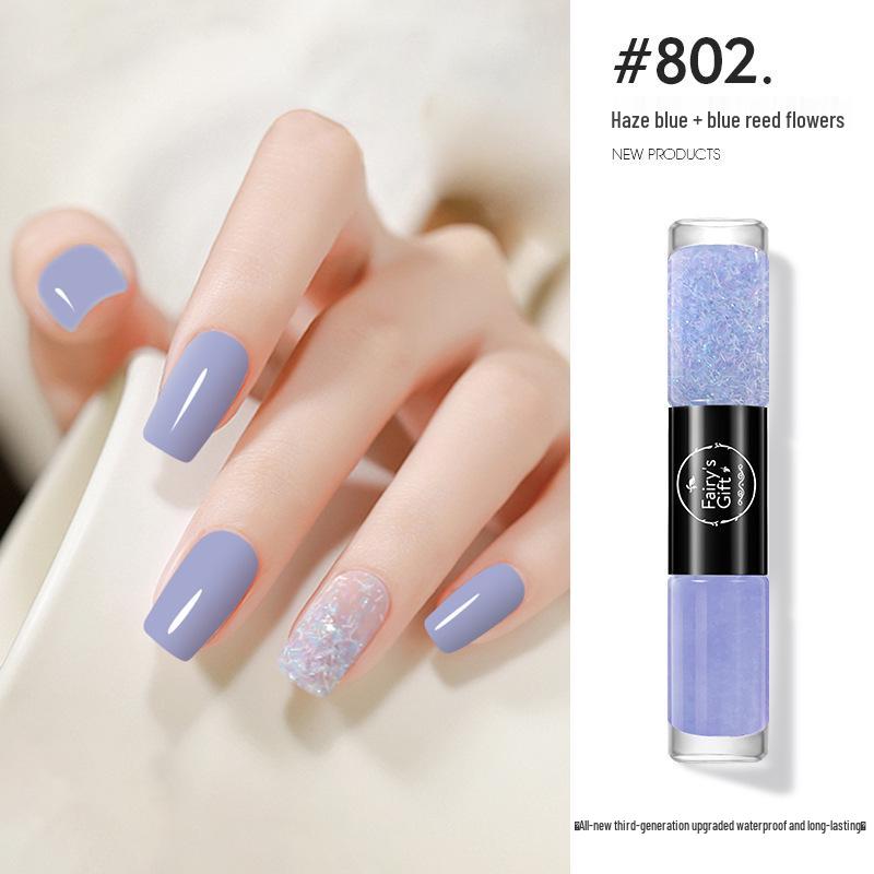 Two-Color Peelable Quick-Dry Waterproof Glitter Nail Polish Set