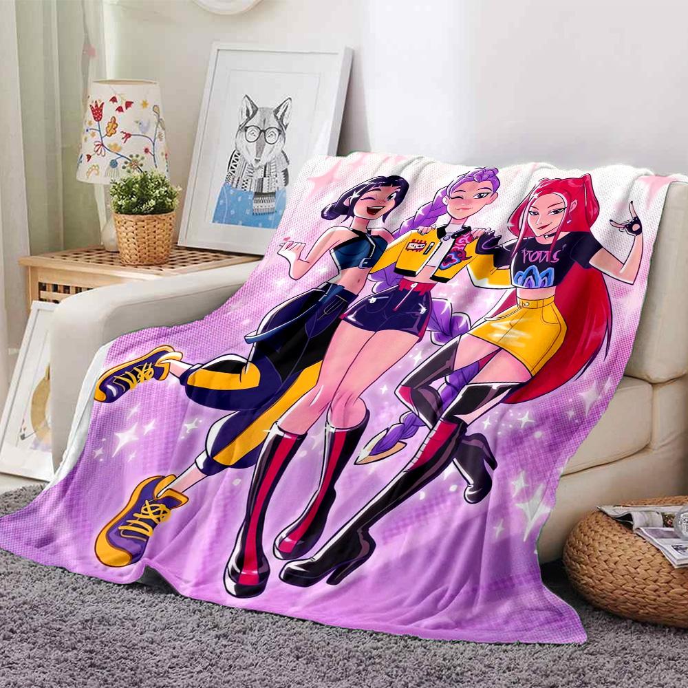 Colorful Fashion Friends Flannel Blanket Super Soft Warm Cozy Blanket For Sofa Bed Office Travel Allseason Home Decor Gift
