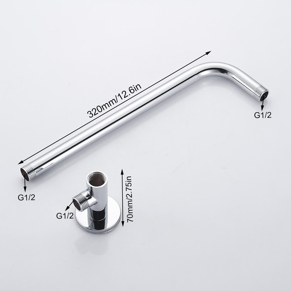 Stainless Steel Ultra-thin Shower Head with Awning 12/10/8 Inch Rain Shower Head Chrome-plated Round and Square Shower Awning