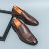 Men's loafers large size new casual leather shoes fashion color matching one-pedal lazy shoes men's fringed shoes